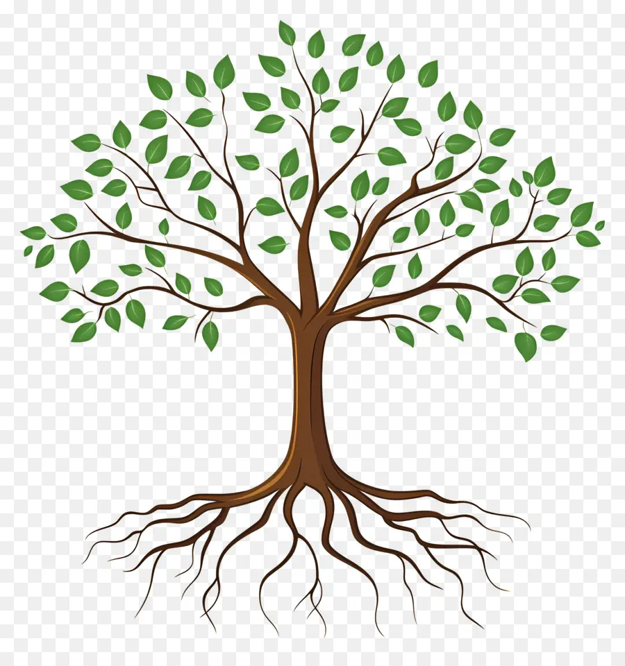 árbol Con Raíces，Árbol PNG