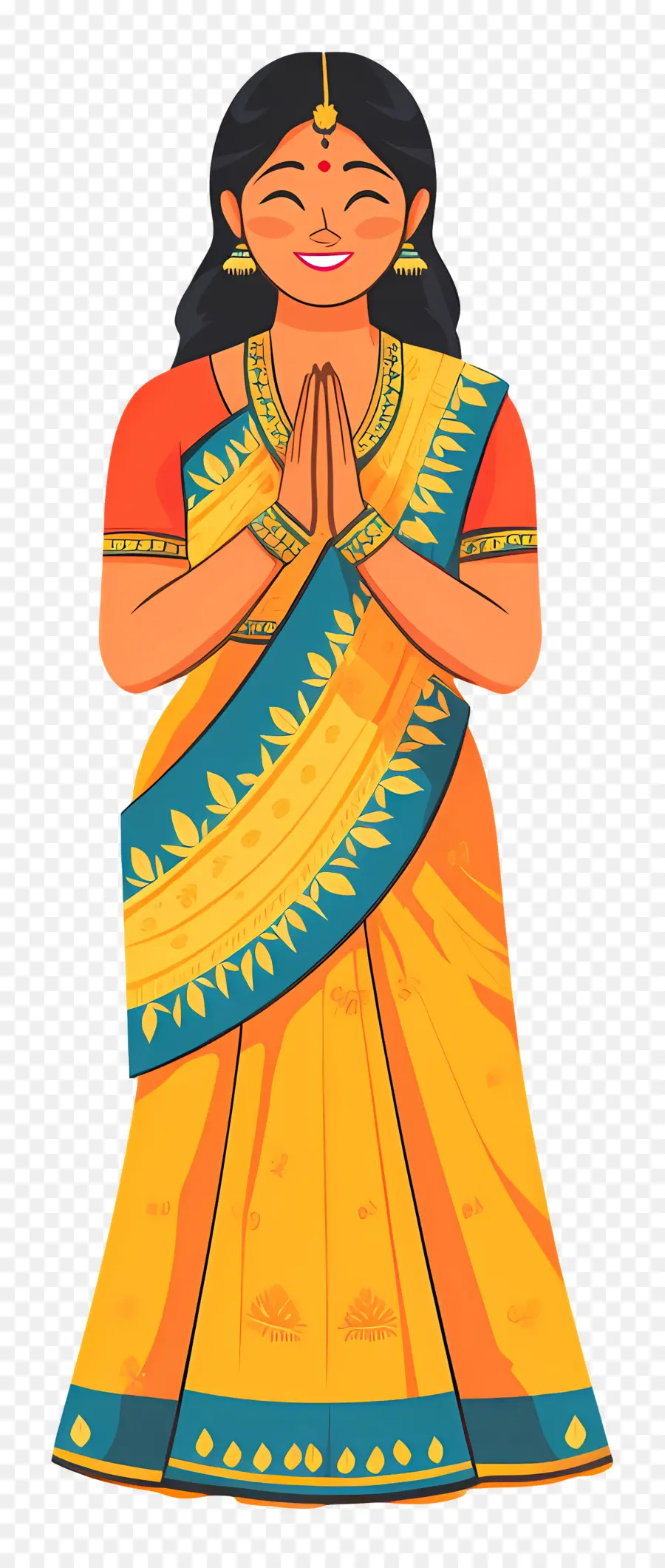 Sari Indio，Mujer En Traje Tradicional PNG