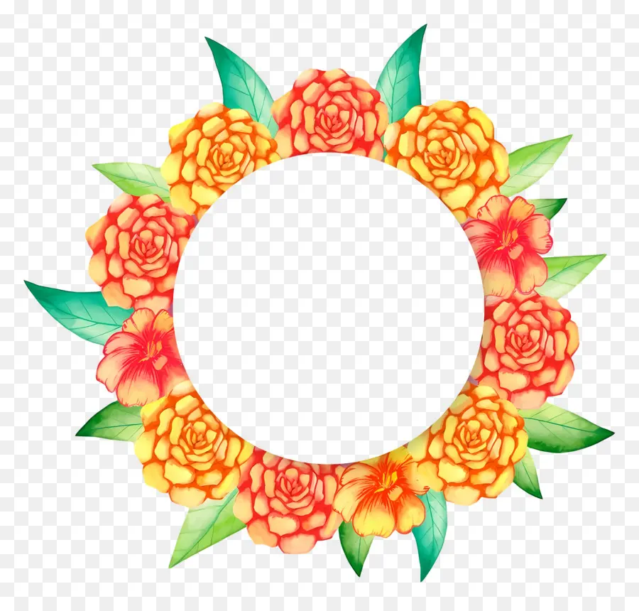 Feliz Onam，Corona De Flores PNG