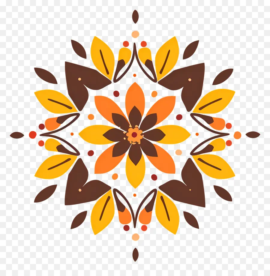 Patrón Floral，Mandala PNG