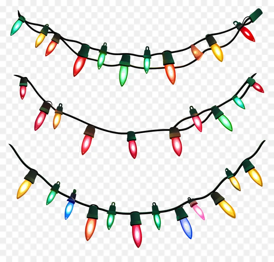 Luces De Navidad，Luces De Cadena PNG