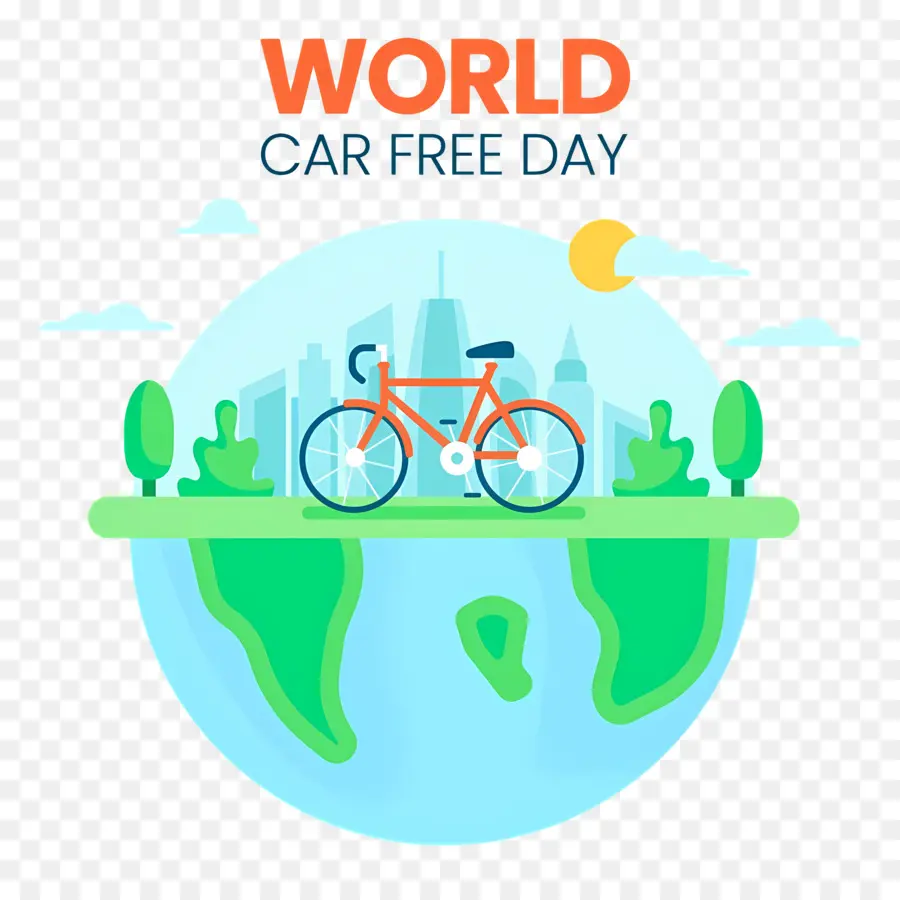 Día Mundial Sin Coches，Bicicleta PNG