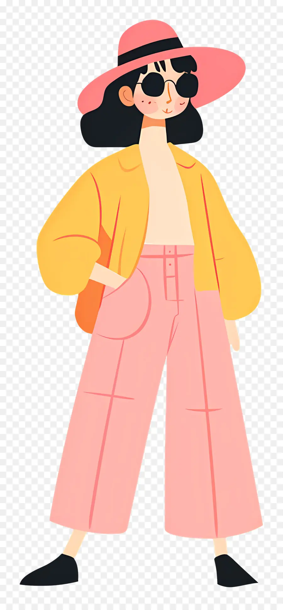 Mujer En Rosa，Mujer Con Estilo PNG