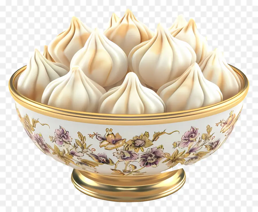 Modak，Albóndigas En Cuenco Decorativo PNG