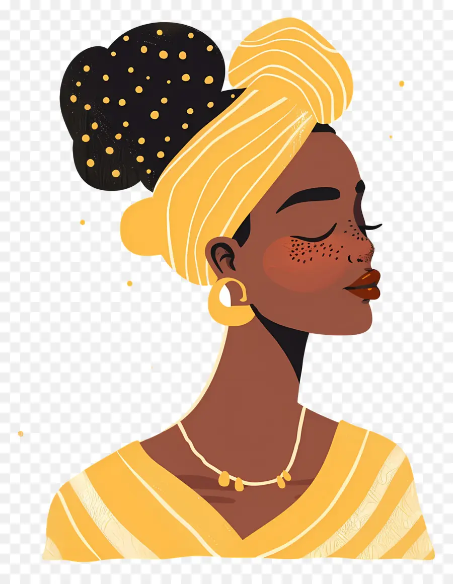 Mujer Africana，Mujer Con Diadema PNG