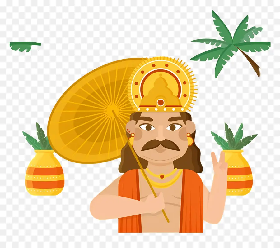 Feliz Onam，Rey Mahabali PNG