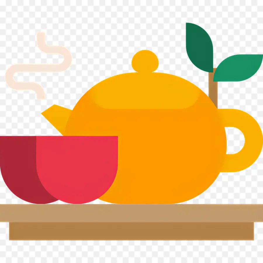 Té Caliente，Tetera Y Taza PNG