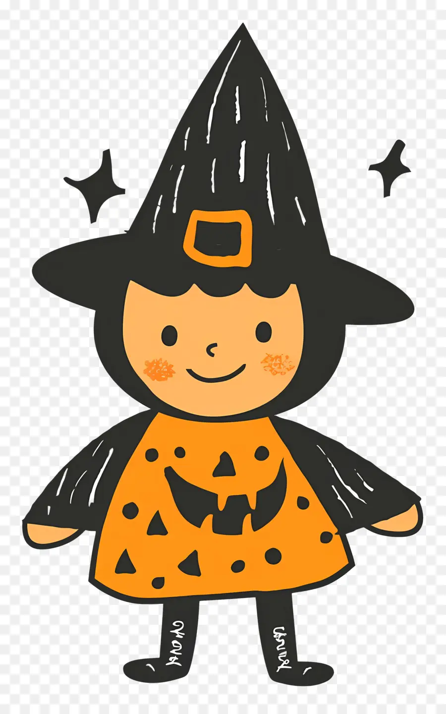 Disfraz De Halloween Para Niños，Linda Bruja PNG