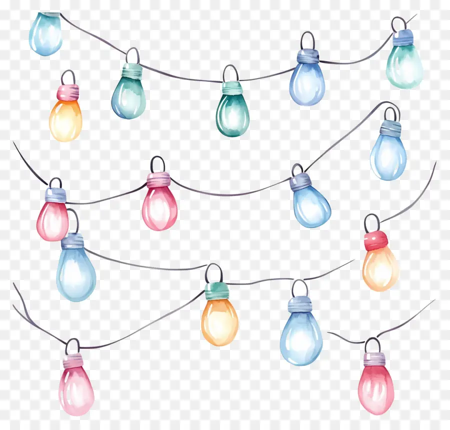 Luces De Navidad，Luces De Cadena PNG