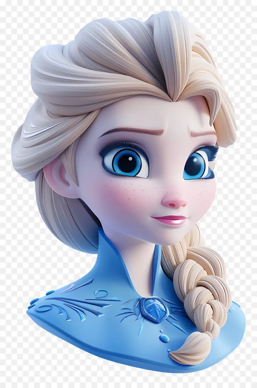 Princesa Elsa，Chica Rubia Con Vestido Azul PNG