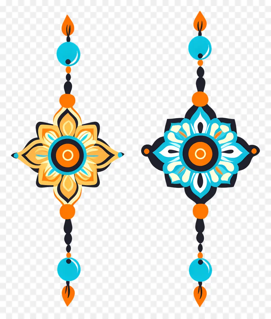 Feliz Raksha Bandhan，Patrones Decorativos PNG