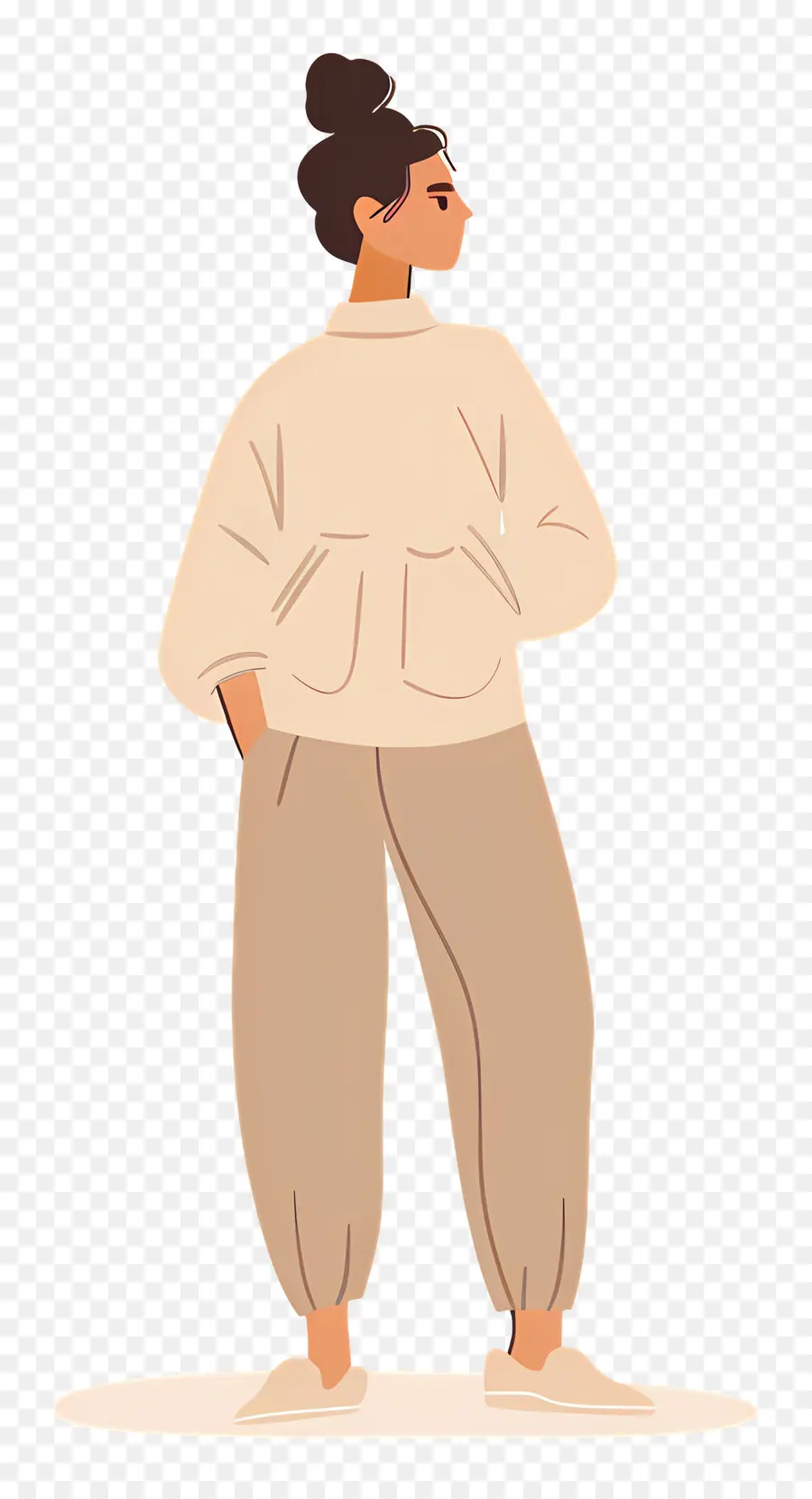 Mujer En Beige，Mujer PNG