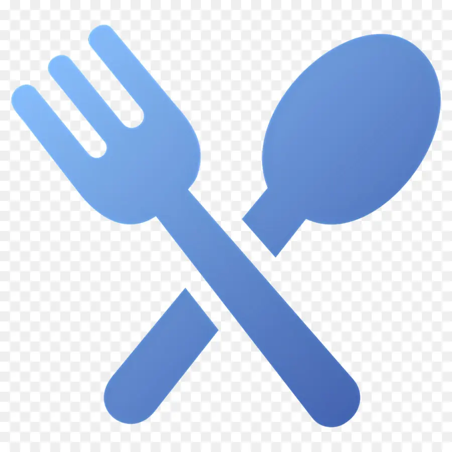 Tenedor Cuchara，Cuchara Y Tenedor Azul PNG