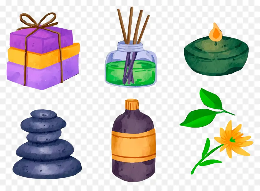 Elementos De Aromaterapia，Artículos De Spa PNG