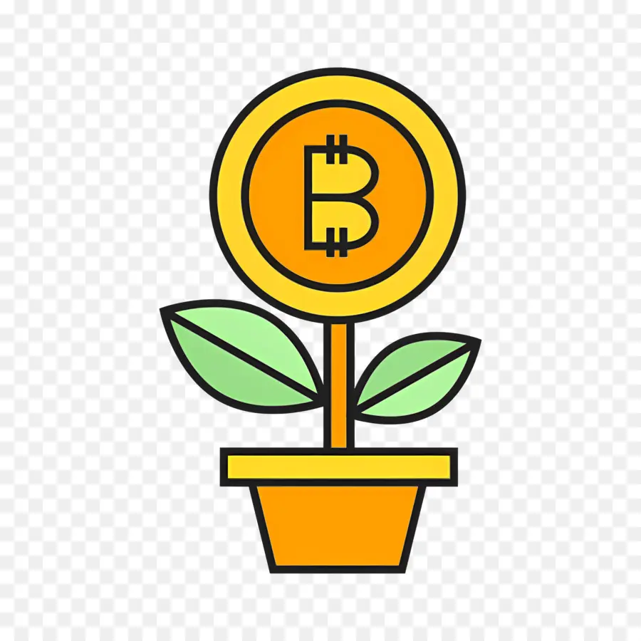 Dinero Inicial，Planta Bitcoin PNG