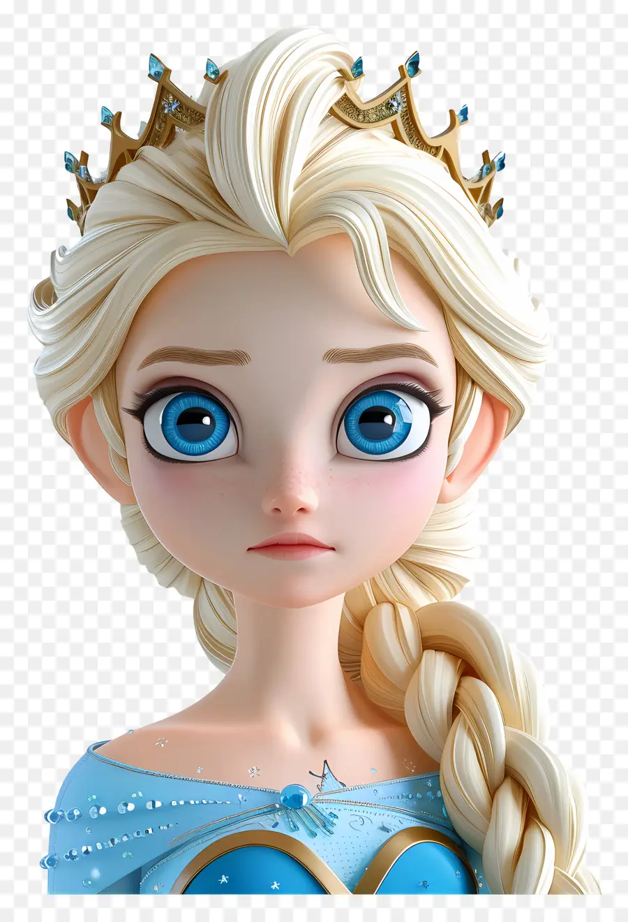 Princesa Elsa，Personaje De Trenza Rubia PNG