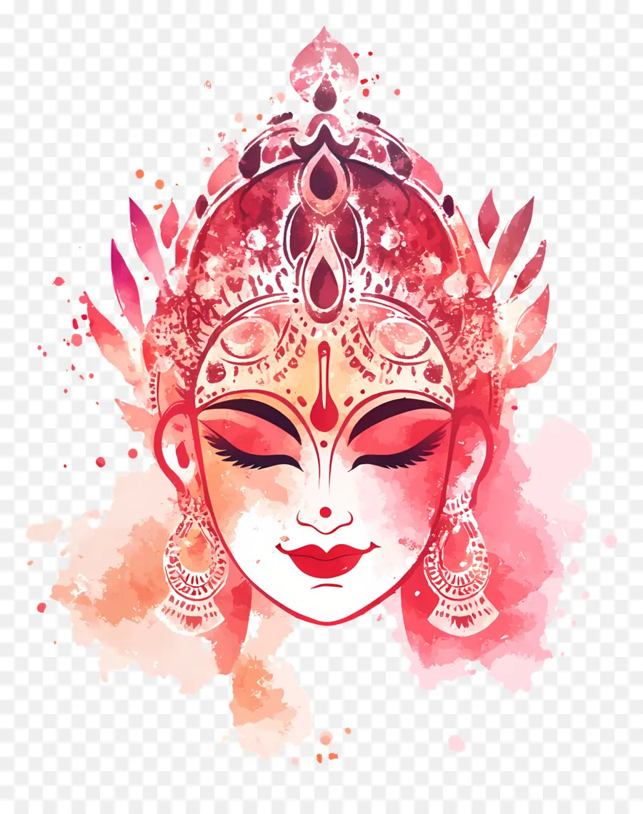 Diosa India，Cara Decorativa PNG