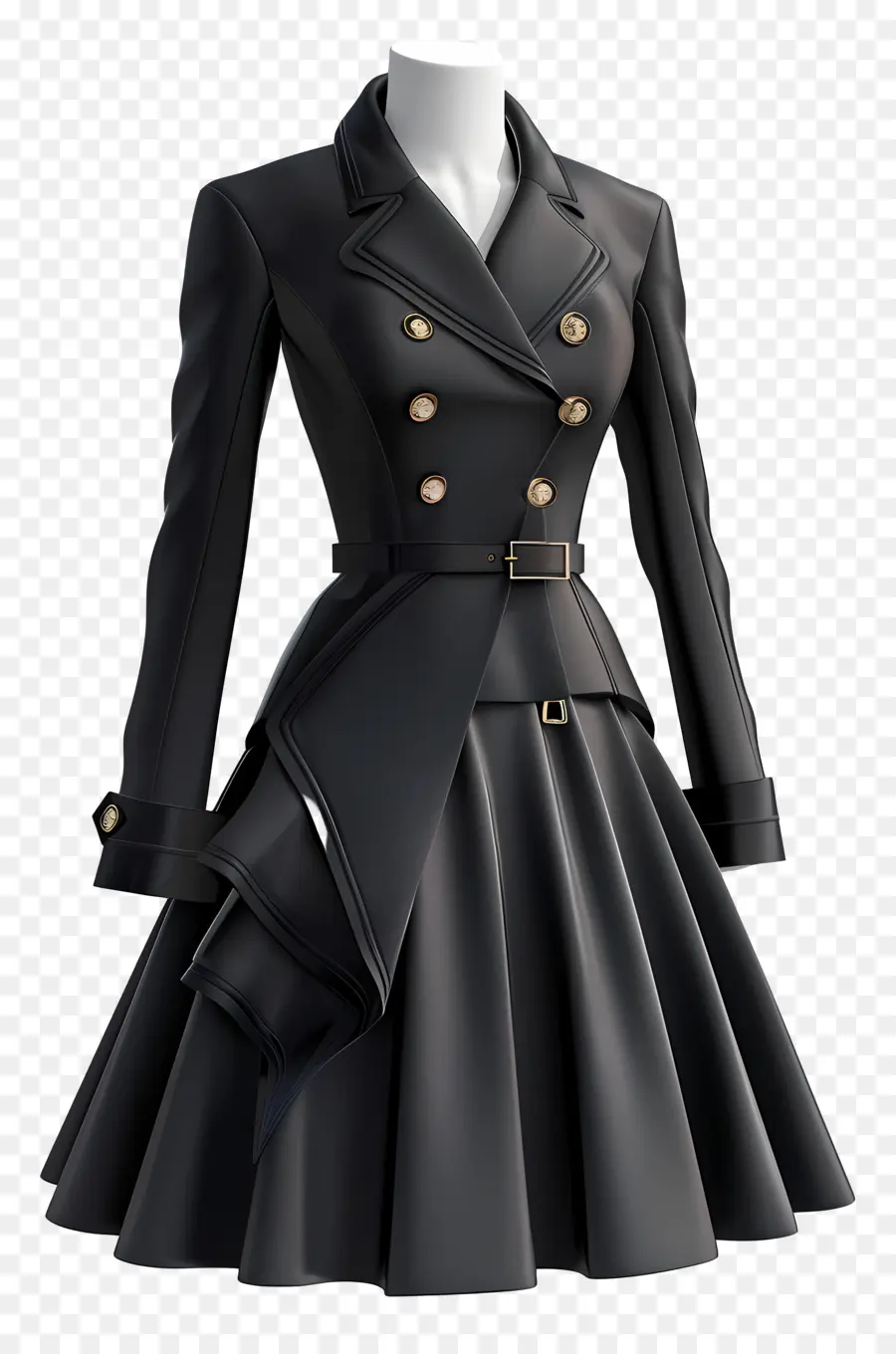 Vestimenta Formal Para Mujeres，Abrigo Negro PNG