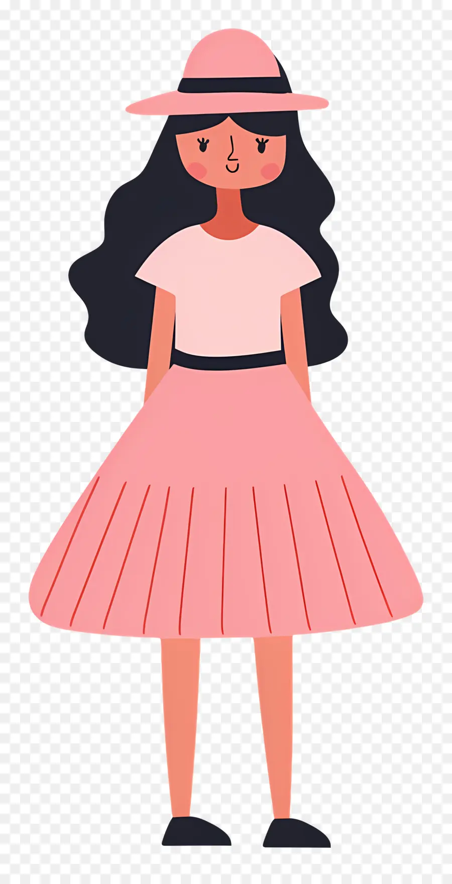 Mujer En Rosa，Chica Con Vestido Rosa PNG