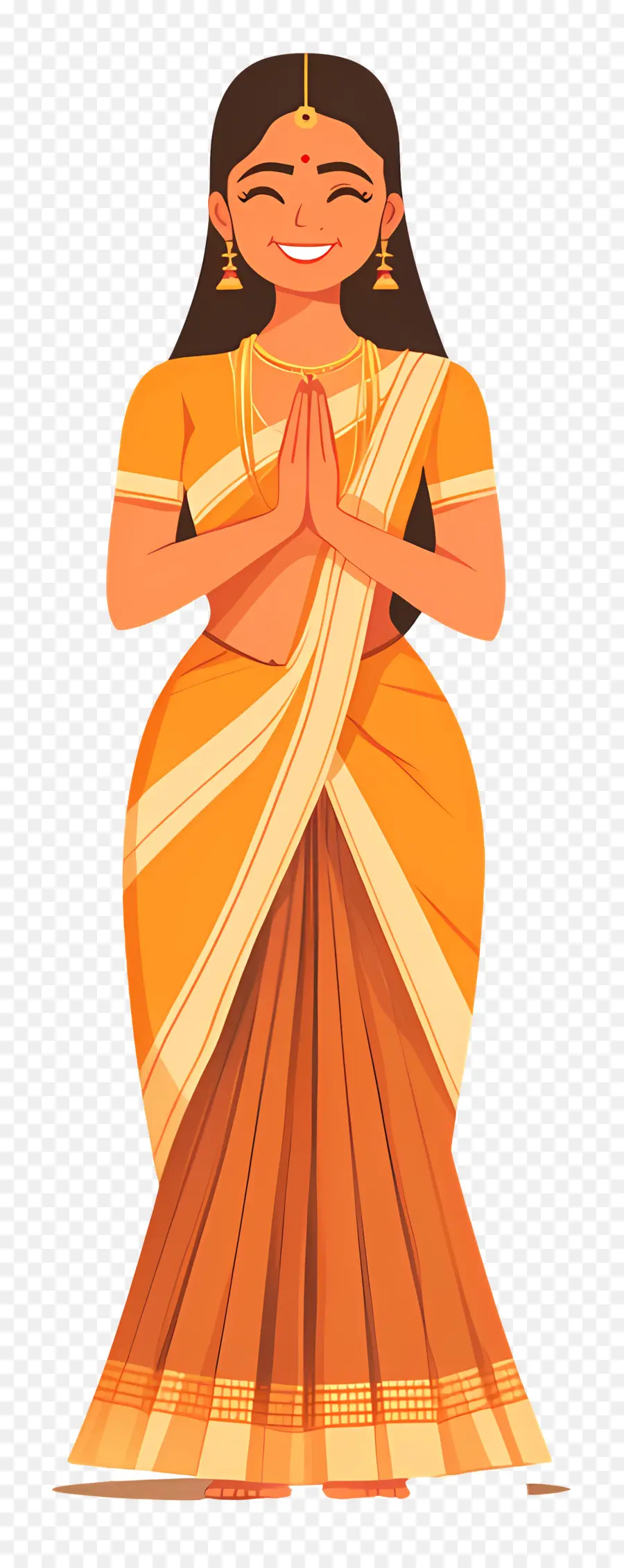 Sari Indio，Mujer En Traje Tradicional PNG