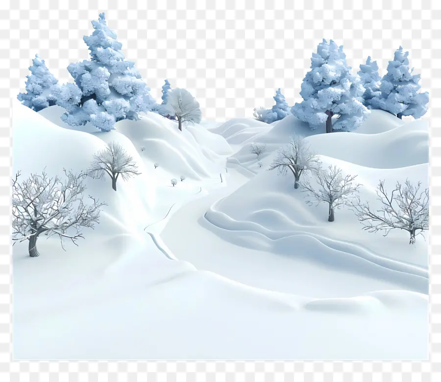 Paisaje Nevado，Invierno PNG