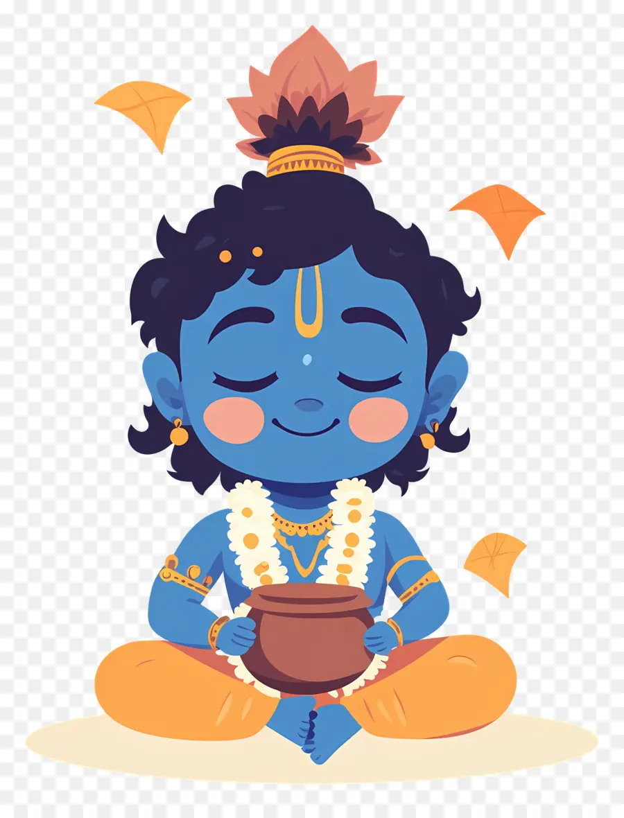 Krishna Janmashtami，Niño Azul PNG