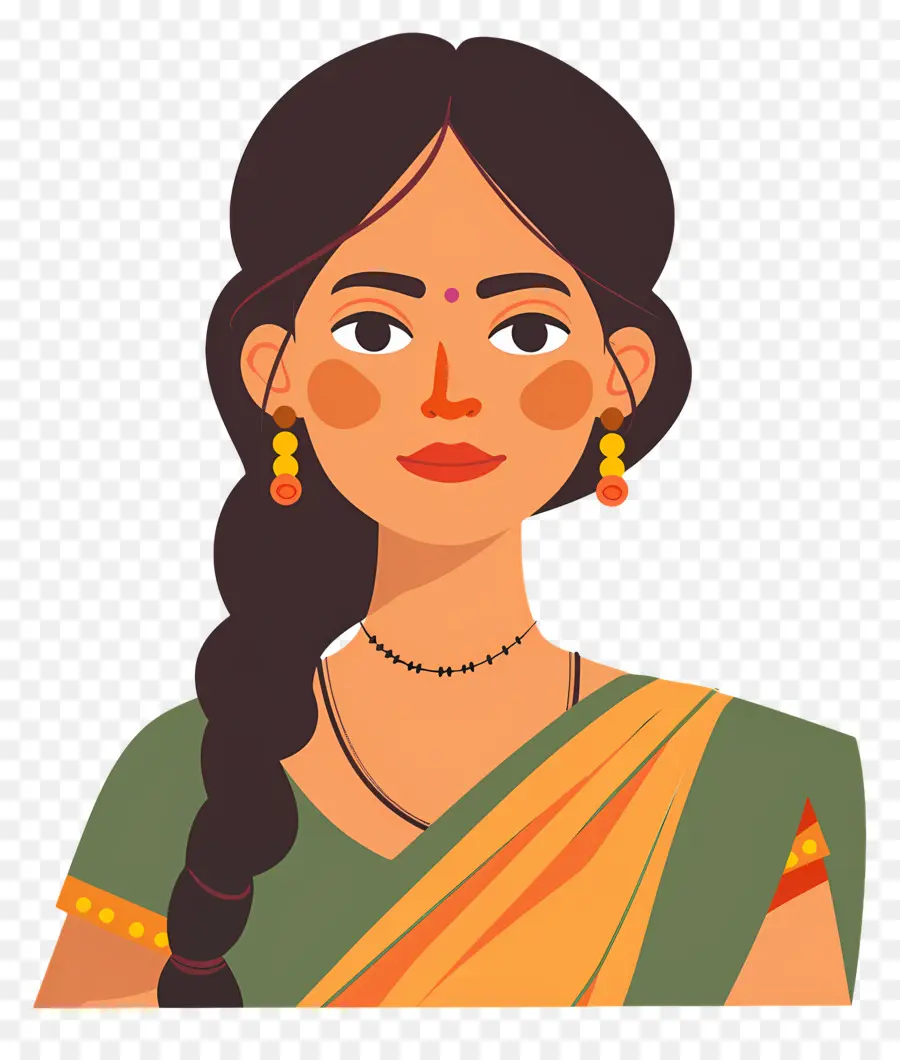 Mujer India，Mujer En Traje Tradicional PNG