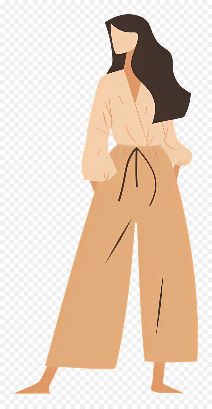 Mujer En Beige，Mujer En Traje Beige PNG