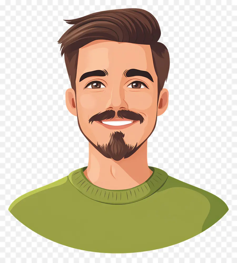 Hombre Sonriente，Hombre Con Barba PNG