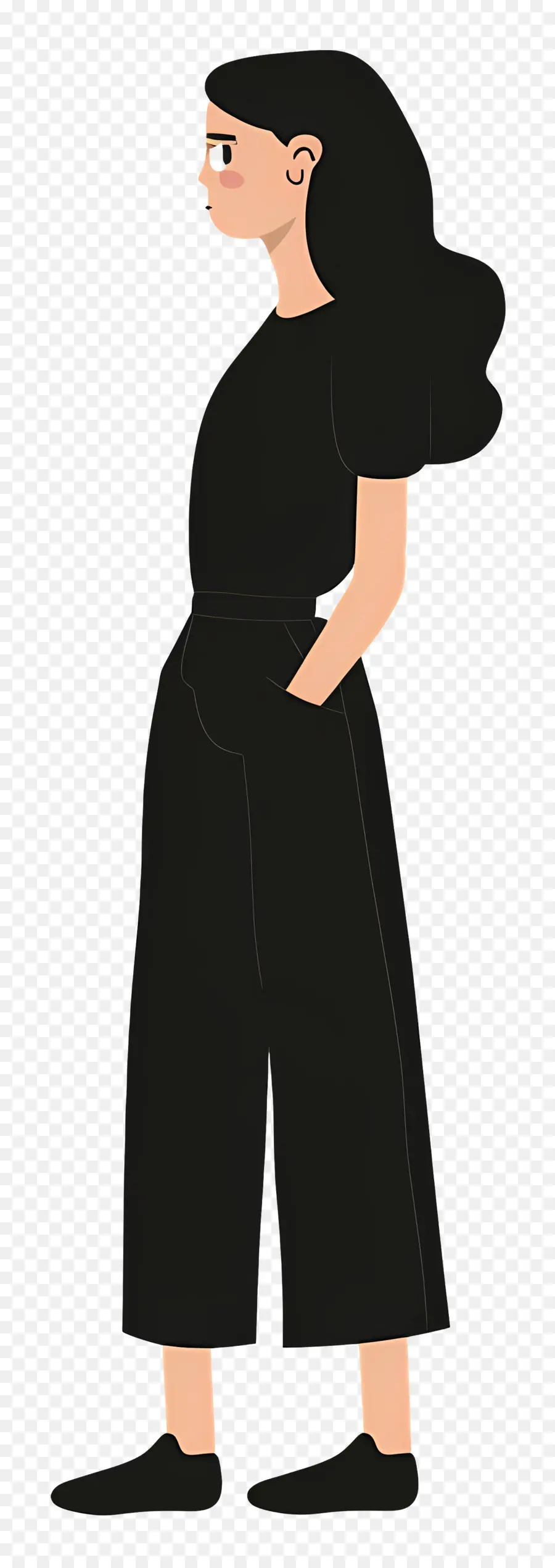 Mujer En Traje Negro，Traje Negro PNG