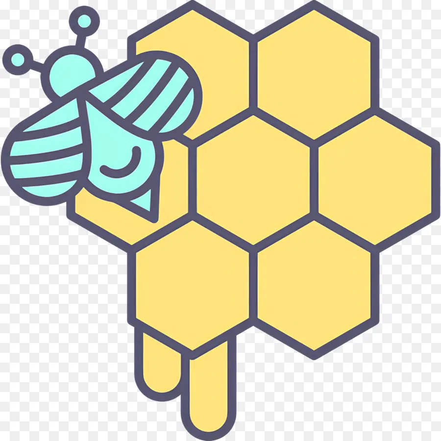 Miel De Abeja，Abeja Y Panal PNG