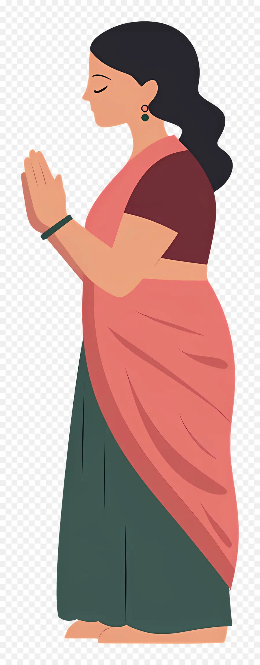 Sari Indio，Mujer En Traje Tradicional PNG