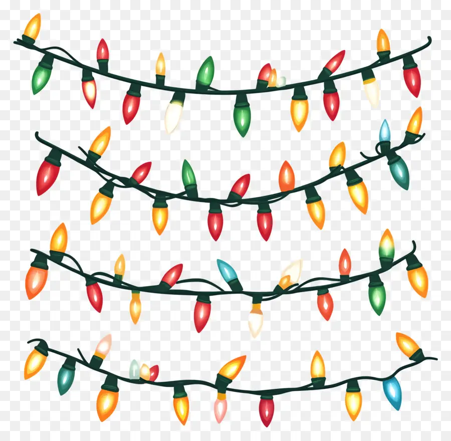 Luces De Navidad，Luces De Cadena PNG