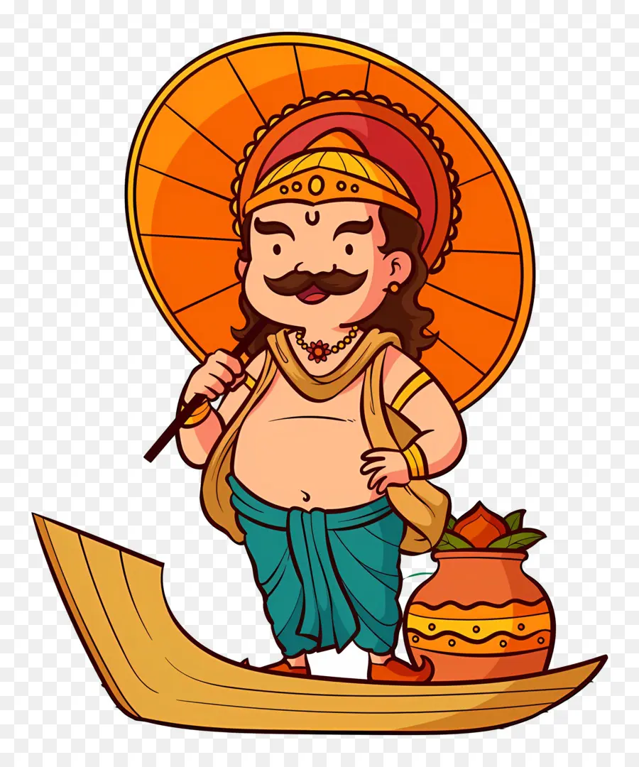 Feliz Onam，Hombre Tradicional Con Paraguas PNG