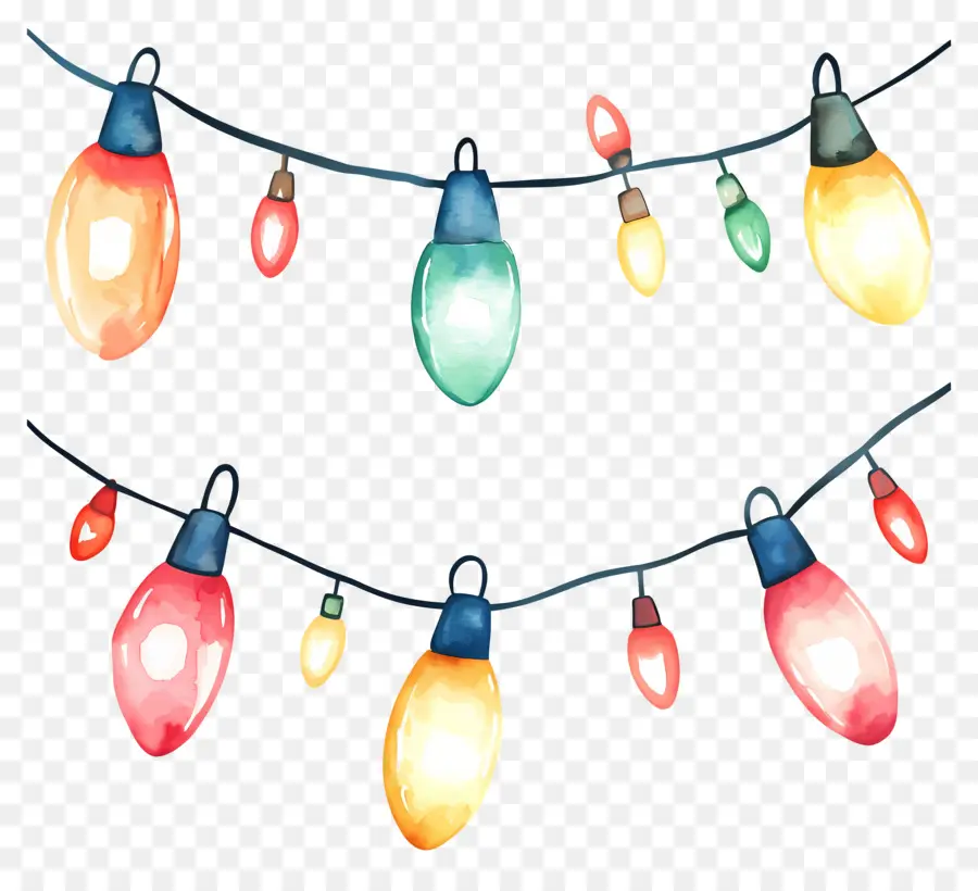 Luces De Navidad，Luces De Cadena PNG