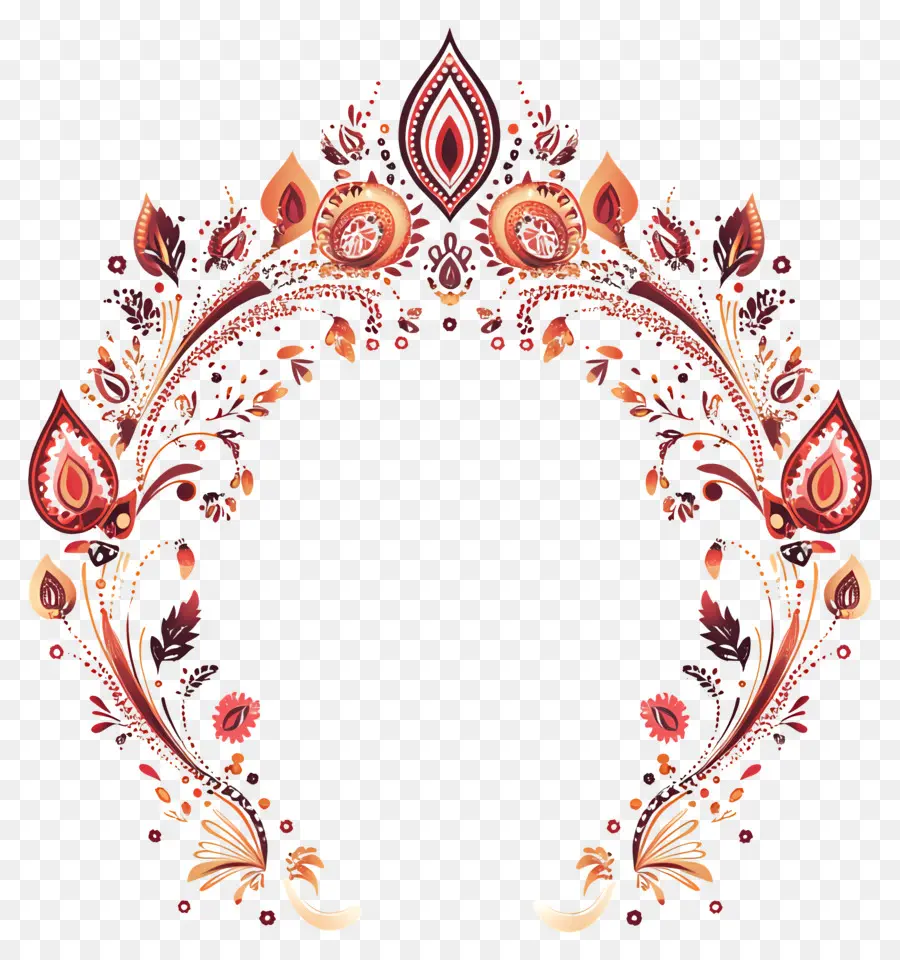 Marco De Boda Indio，Arco Floral PNG