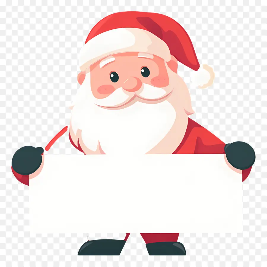 Papá Noel Sosteniendo Pancarta，Papá Noel PNG