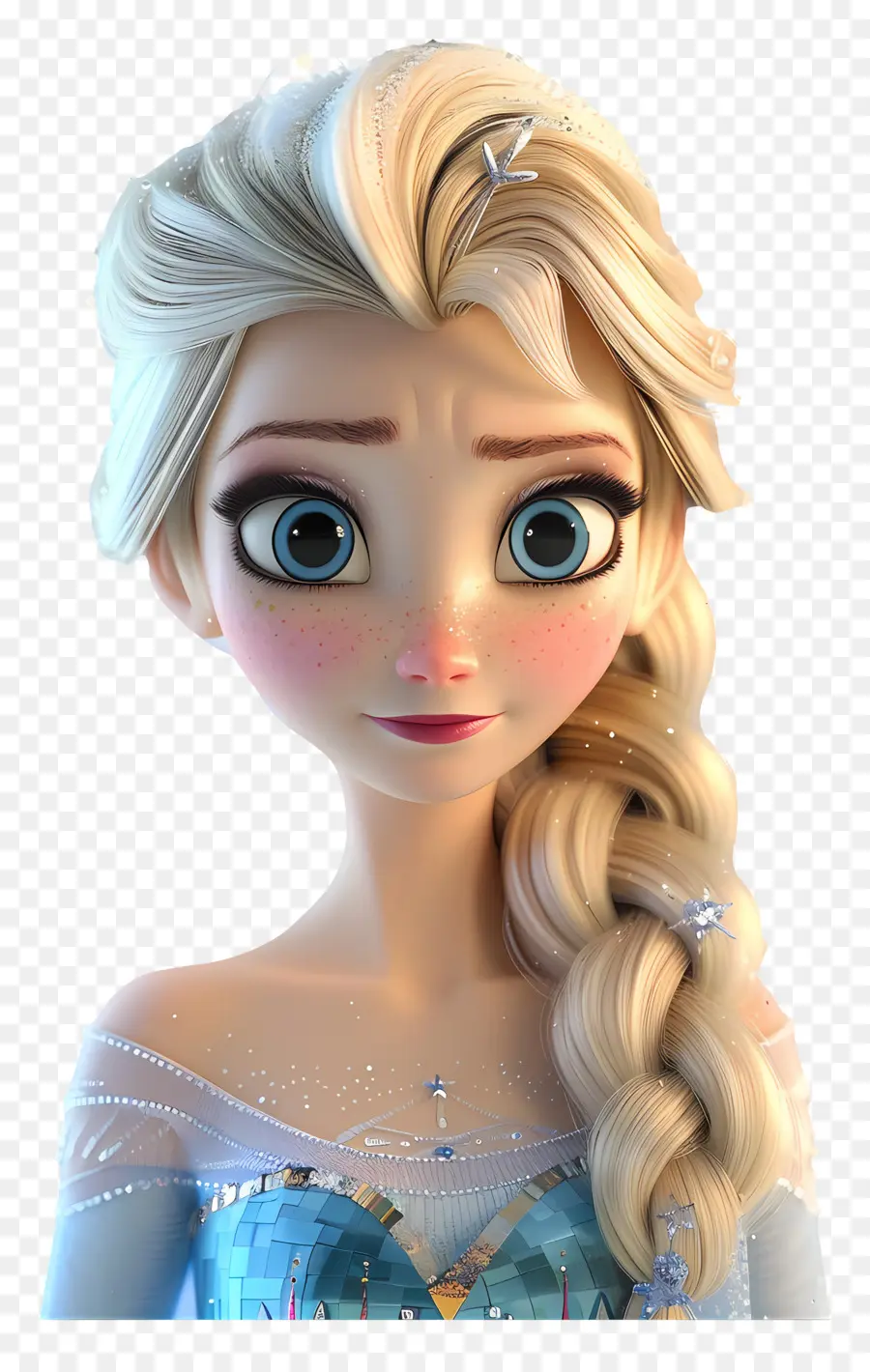 Princesa Elsa，Personaje De Trenza Rubia PNG