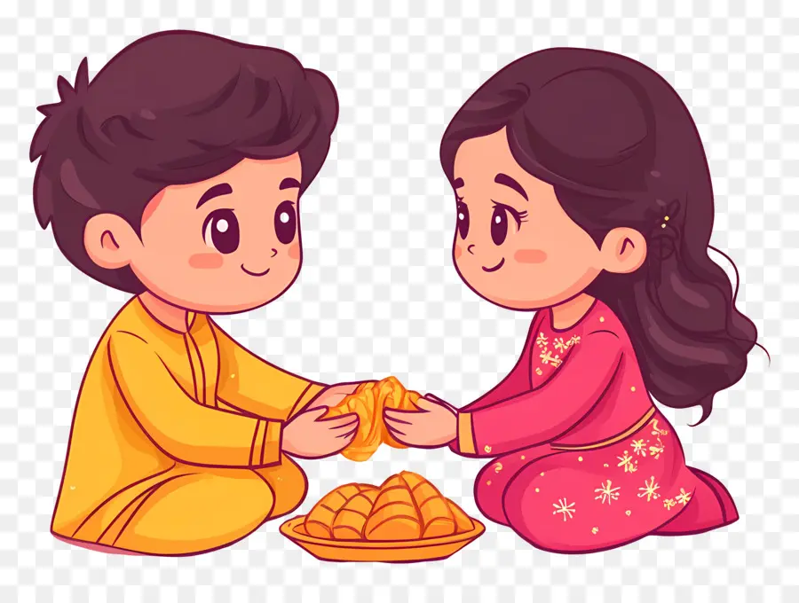 Feliz Raksha Bandhan，Niños PNG