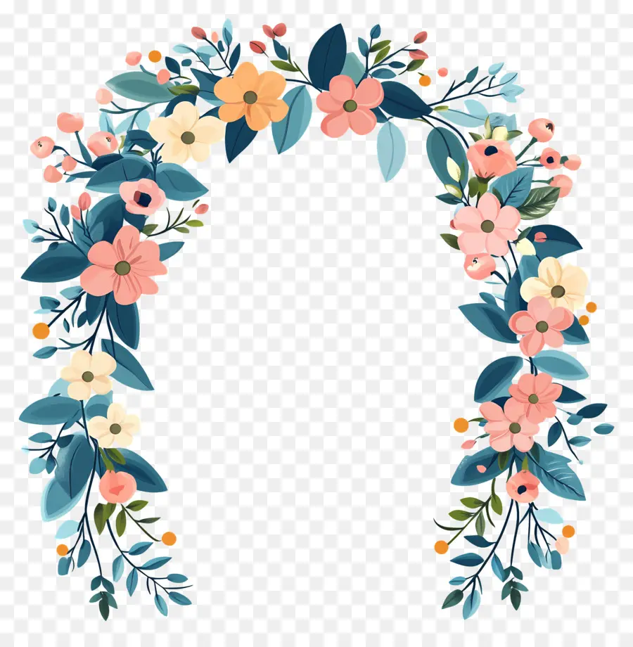 Arco De Flores，Elegante Arco Floral PNG