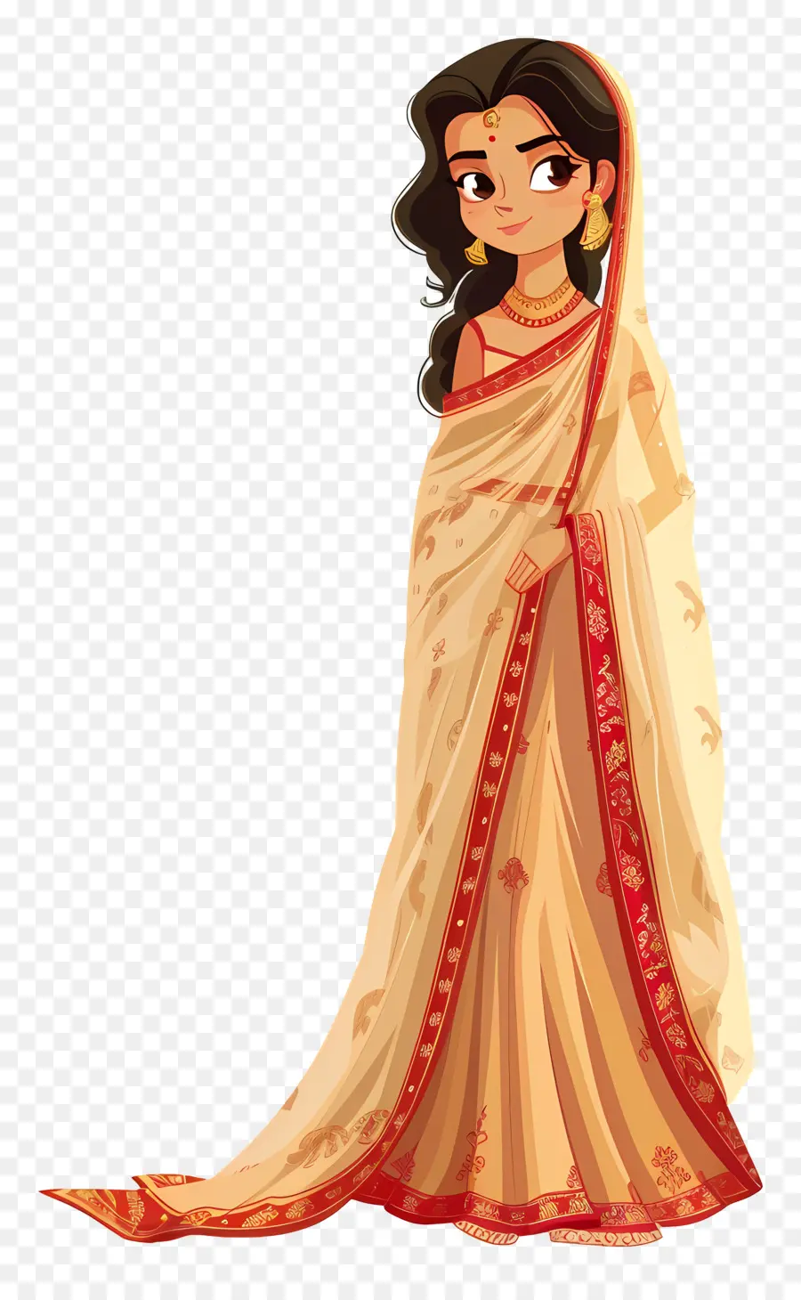 Sari Indio，Mujer India Tradicional PNG