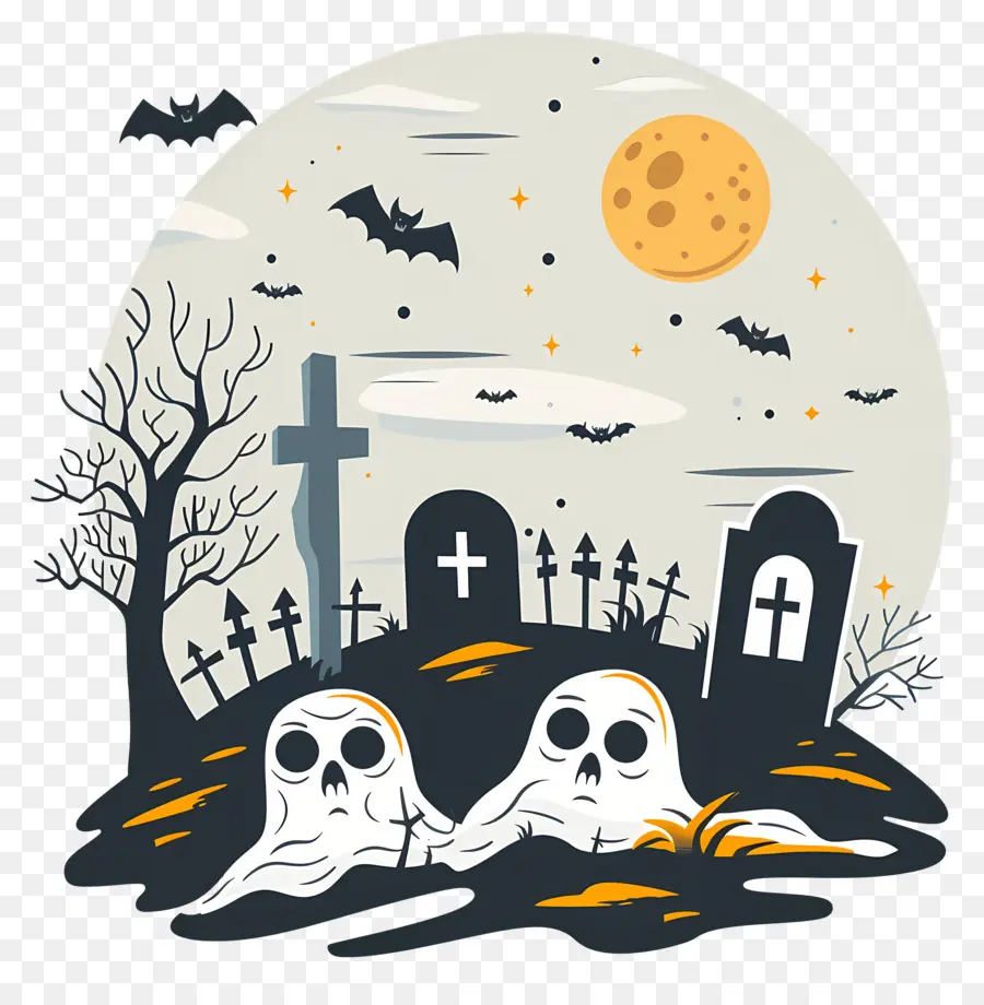 Noche De Halloween，Cementerio De Halloween PNG