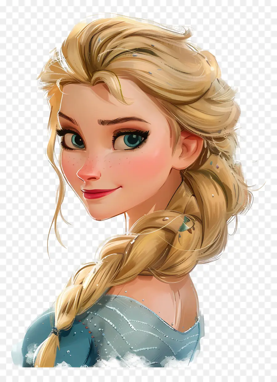 Princesa Elsa，Chica Rubia PNG