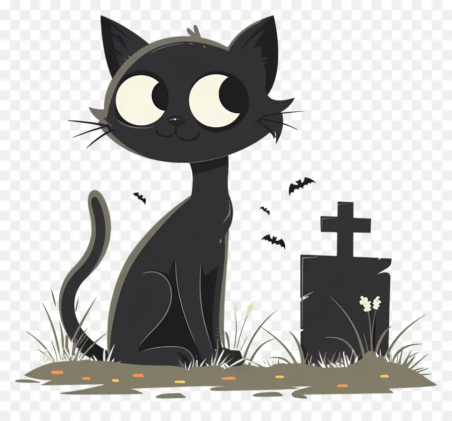 Gato Negro De Halloween，Gato Negro PNG