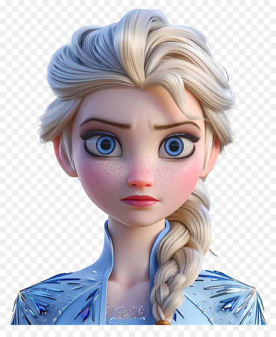 Princesa Elsa，Personaje De Trenza Rubia PNG