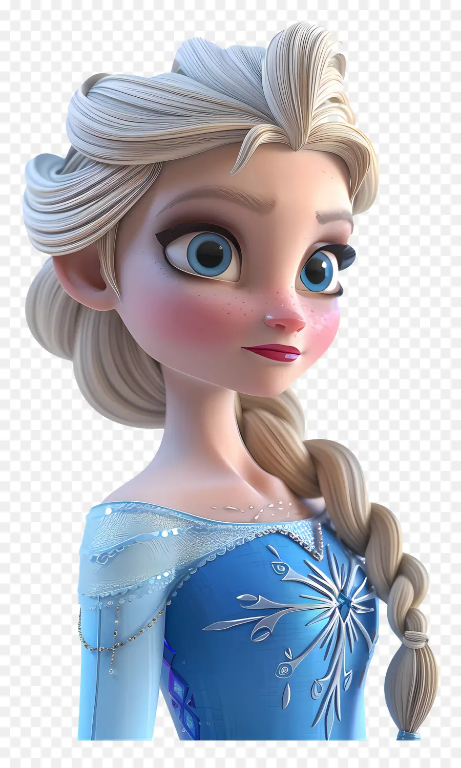 Princesa Elsa，Personaje De Trenza Rubia PNG