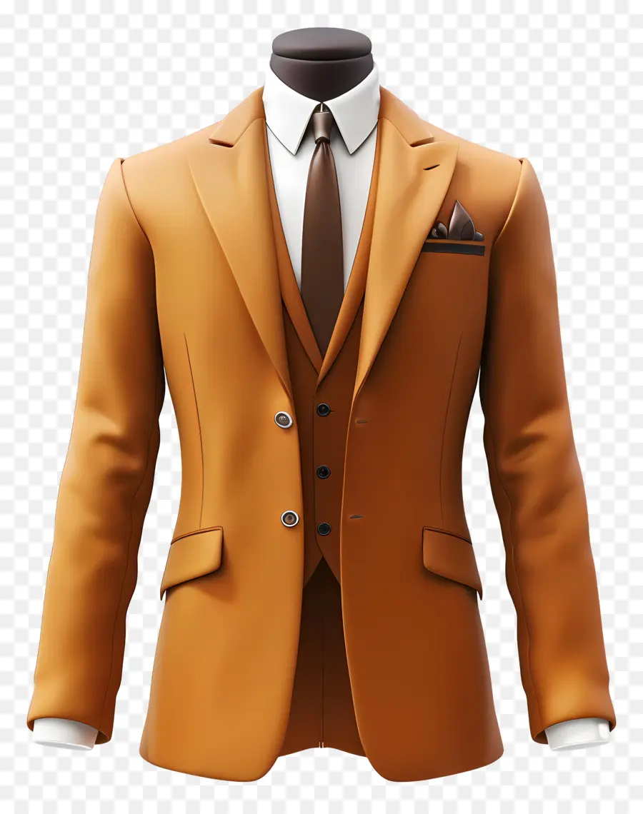 Vestimenta Formal Para Hombres，Traje Marrón PNG