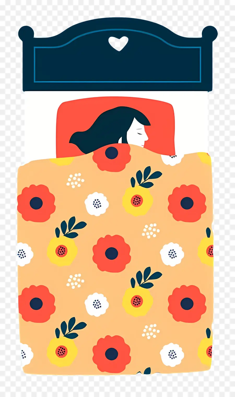 Vista Superior De La Cama，Mujer Dormida PNG