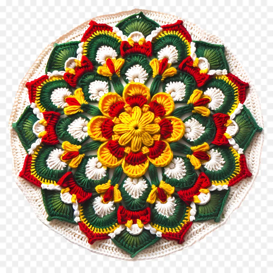 Mandala De Ganchillo，Patrón PNG