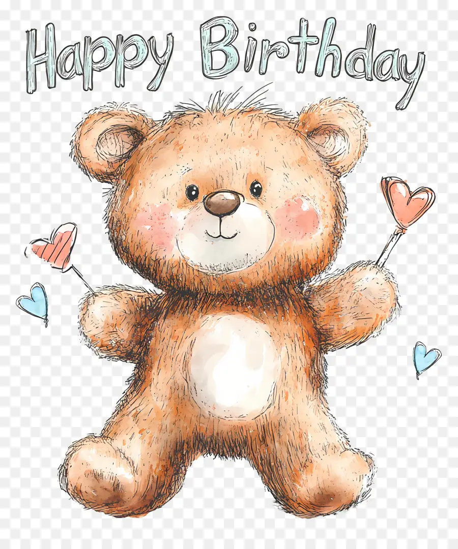 Cumpleaños，Oso De Peluche PNG